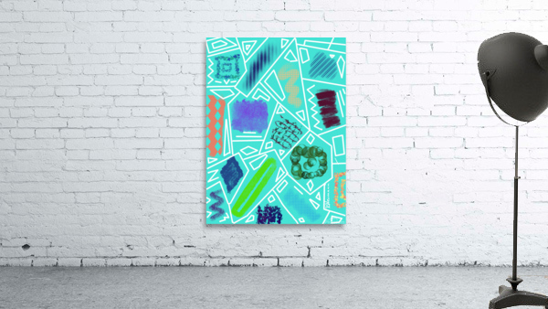 Rectangles In Turquoise Wall Preview