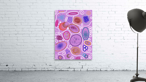 Abstract Circles In Violet Wall Preview