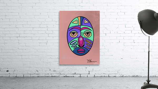 Simple Mask On Pale Rust Background Wall Preview