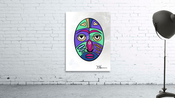Simple Mask.on marble background Wall Preview