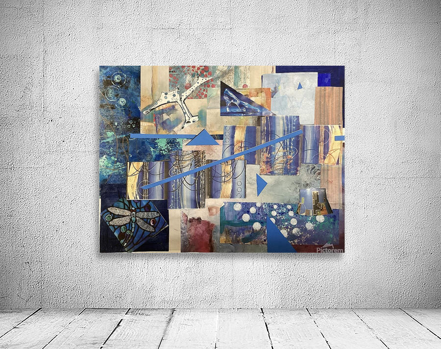 Blue Collage Wall Preview