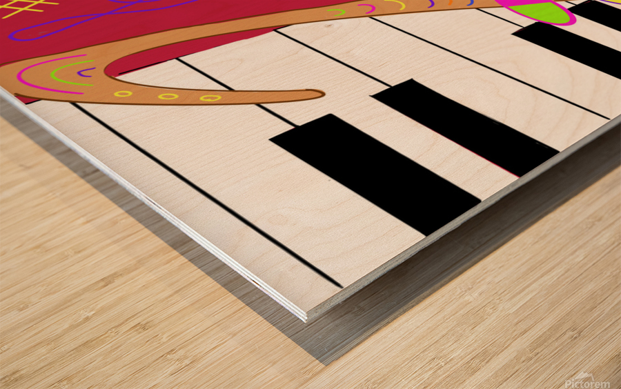Sax  Piano Wood print