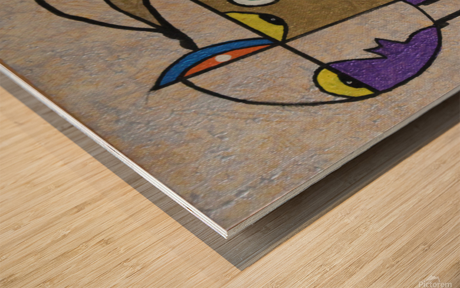 Pixel Girl  Wood print