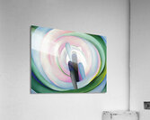  Georgia OKeeffe - Grey Blue and Black Pink Circle Acrylic Print