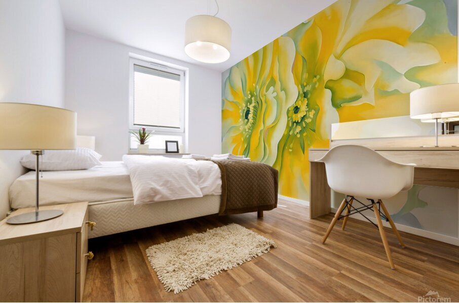 Georgia OKeeffe - Yellow cactus  1929 Mural print