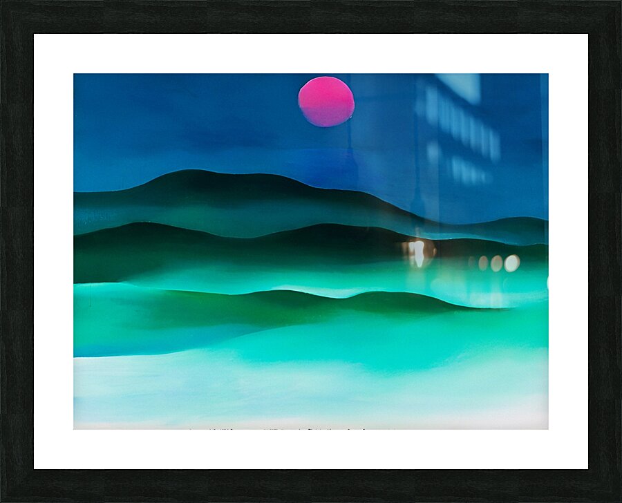 Georgia OKeeffe - Pink Moon over Water 1924  Picture Frame print