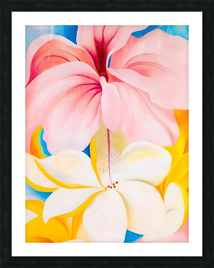 Georgia OKeeffe - Hibiscus with Plumeria Picture Frame print