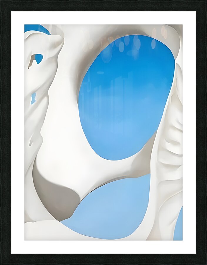 Georgia OKeeffe - Cows Skull White and Blue Picture Frame print