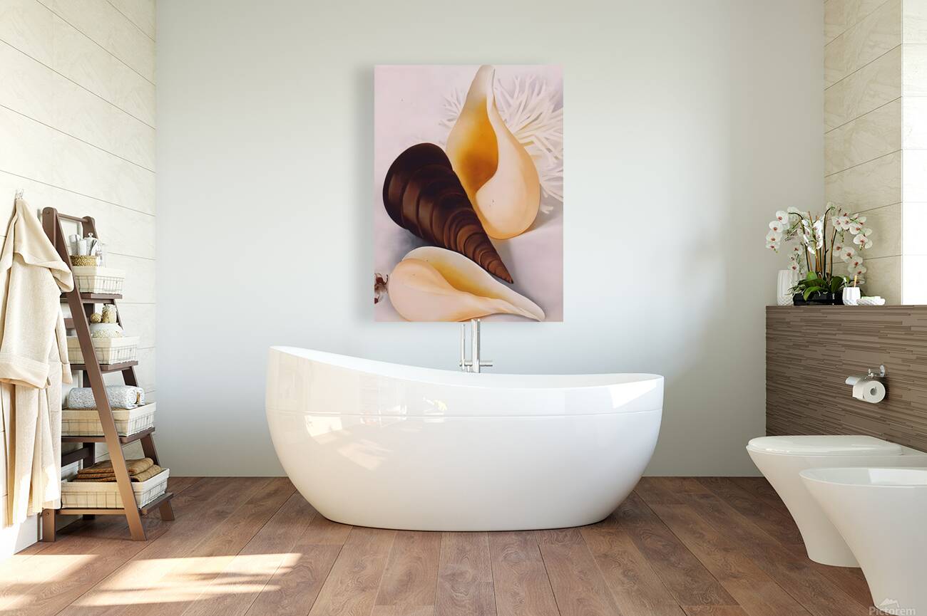 Georgia OKeeffe - Two White Shells One Black Shell Reproduction