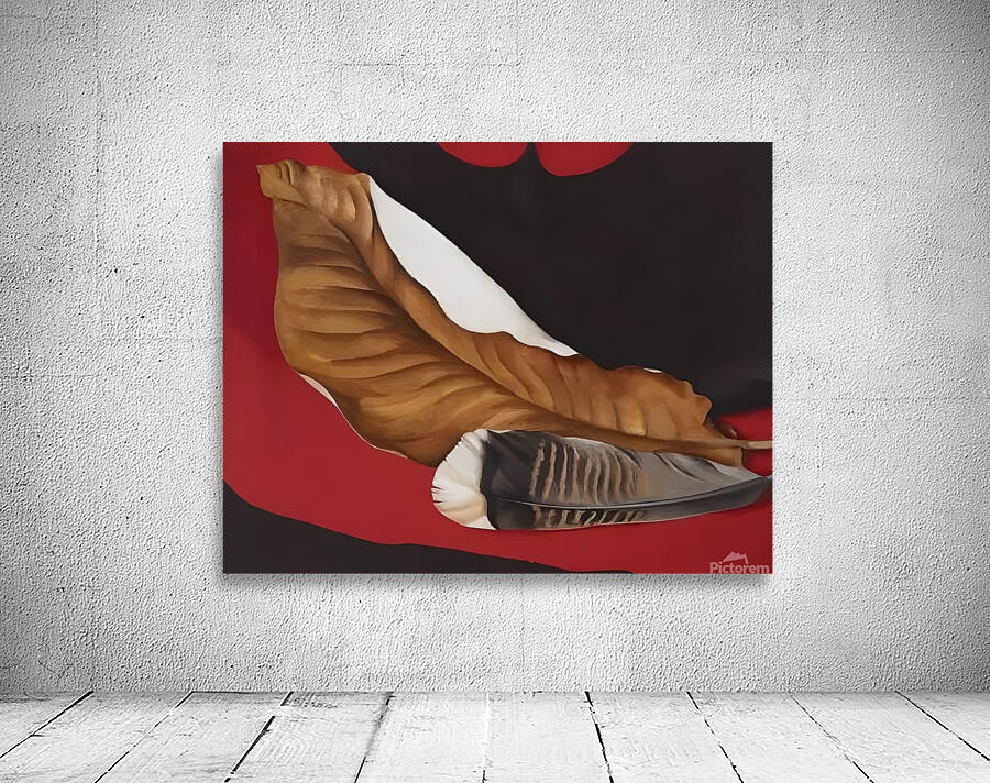 Georgia Okeeffe - Feather And Brown Leaf . A Wall Preview