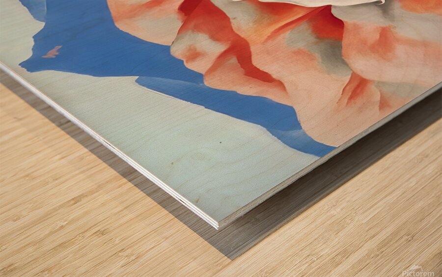 Georgia OKeeffe - Red hills and white flower II Wood print