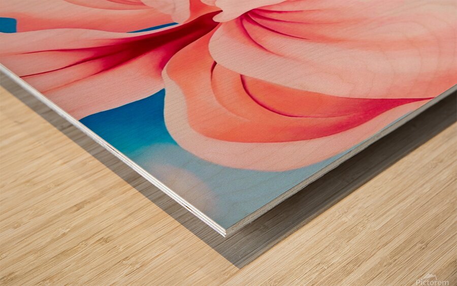 Georgia OKeeffe - Hibiscus with Plumeria Wood print