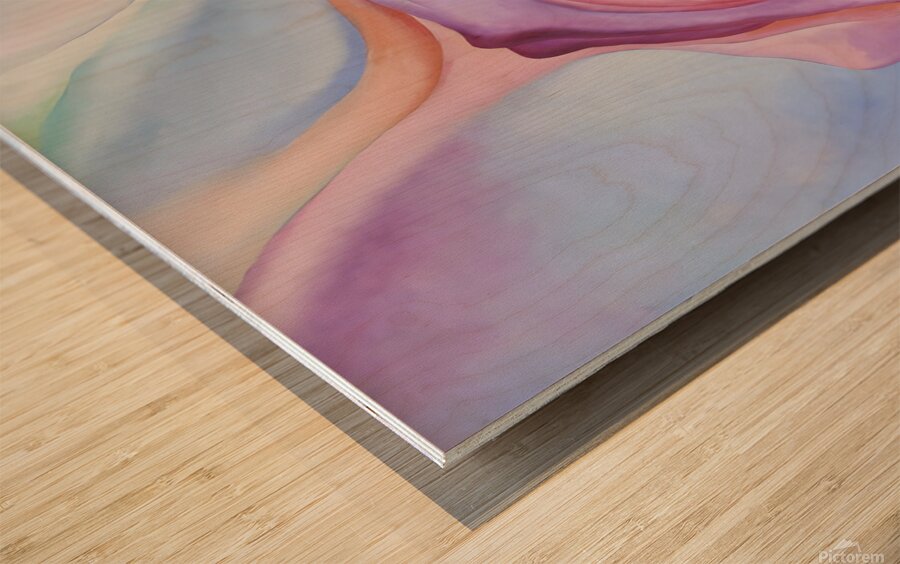 Georgia O Keeffe - Music Pink and Blue  No. 2 . 1918 Wood print