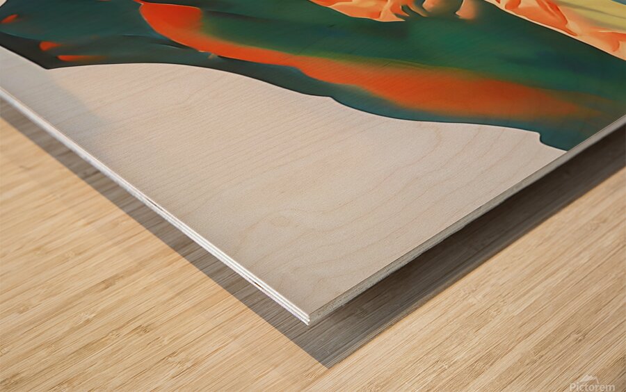 Georgia OKeeffe - Red and Yellow Cliffs Wood print