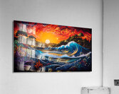 Psychedelic Ocean Waves Acrylic Print