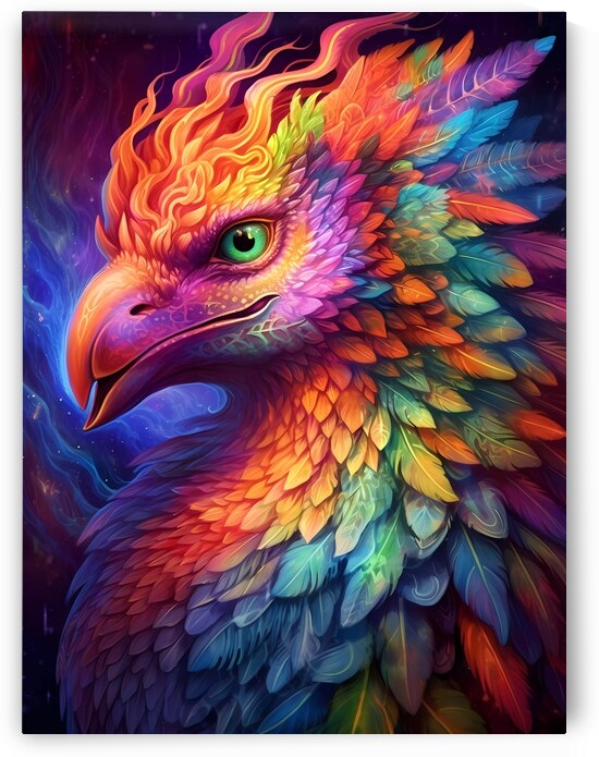 Psychedelic Portrait of a Mythical Creature by Win Hardy
