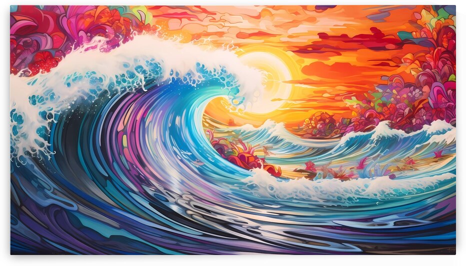 Psychedelic Ocean Waves by Win Hardy
