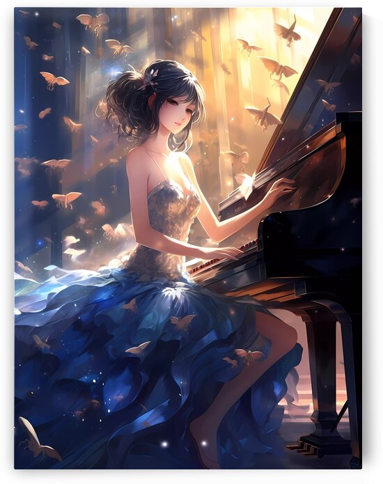 Musician concert hall grand piano melodic by Win Hardy