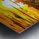 Sunflower field at sunset Metal print
