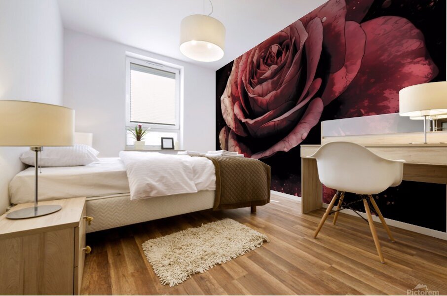 Red Rose Elegance Mural print
