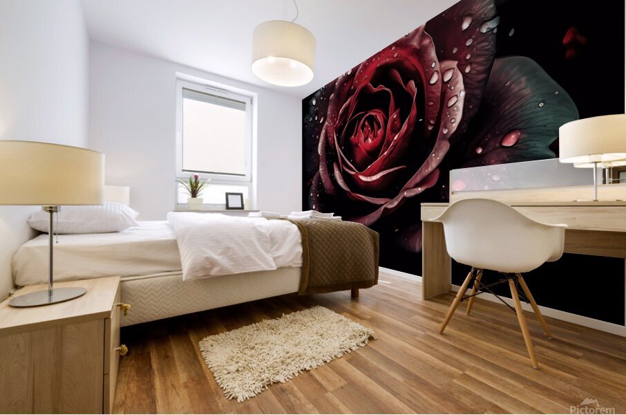 Red Rose Elegance Mural print