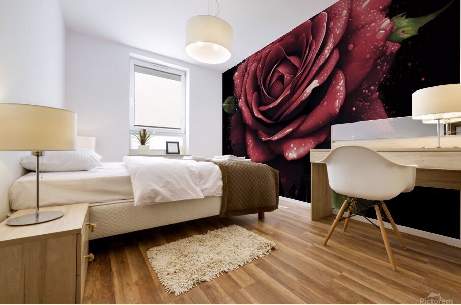 Red Rose Elegance Mural print