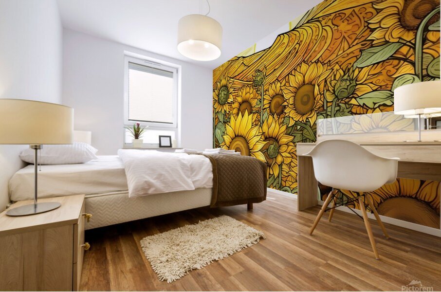 Sunflower Garden Mural print