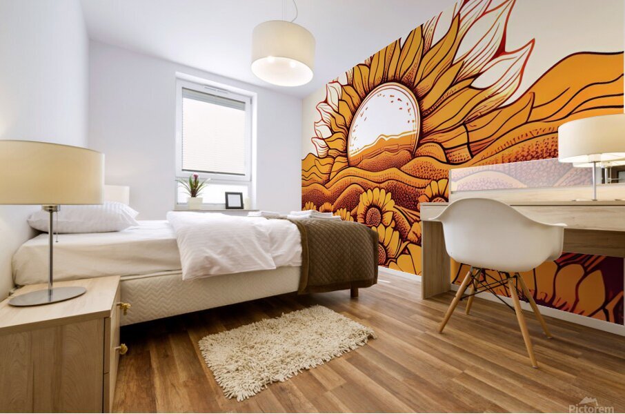 Sunflower Garden Mural print