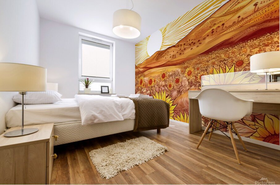 Sunflower Garden Mural print