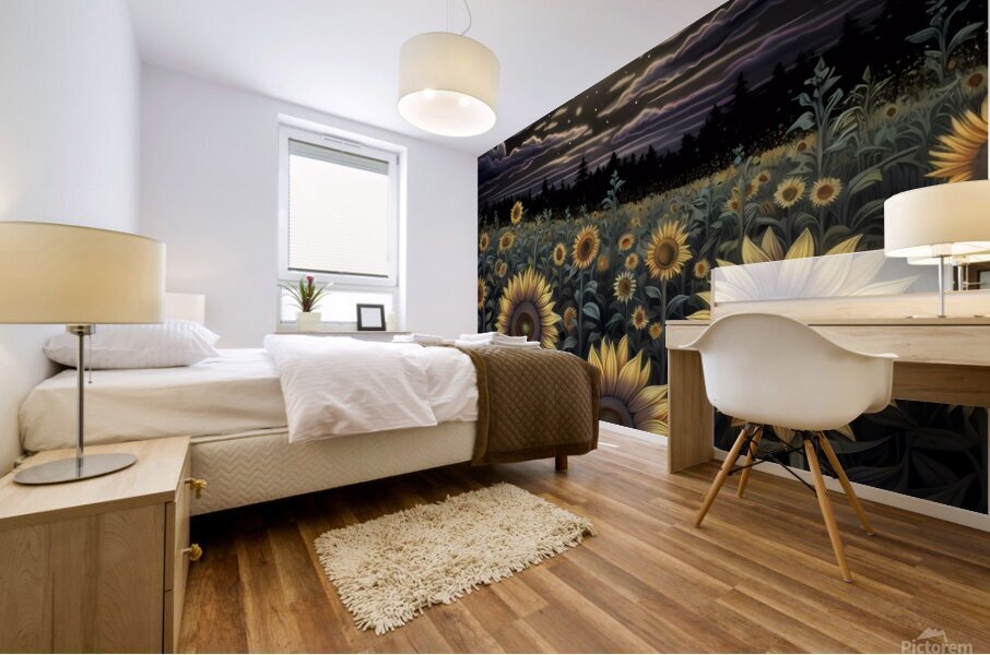 Radiant Sunflower Mural print