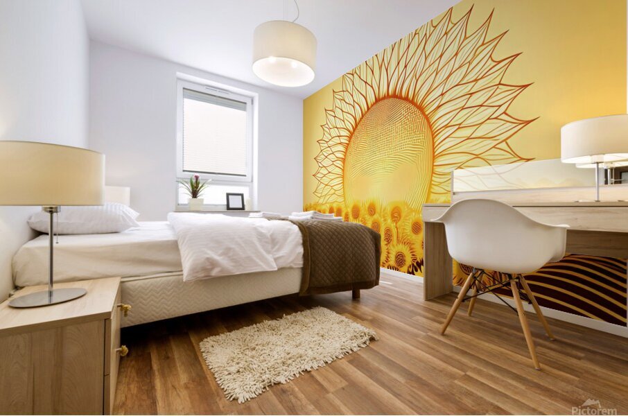 Sunflower Garden Mural print