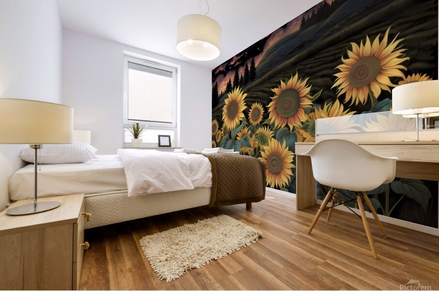 Radiant Sunflower Mural print