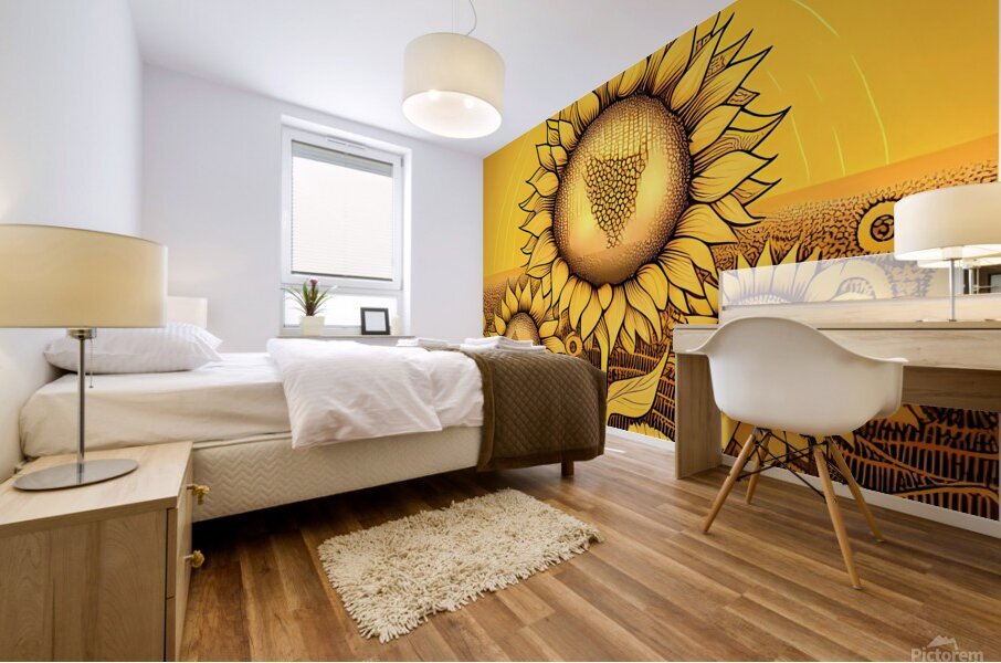 Sunflower Garden Mural print