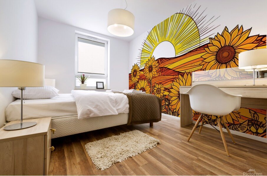 Sunflower Garden Mural print