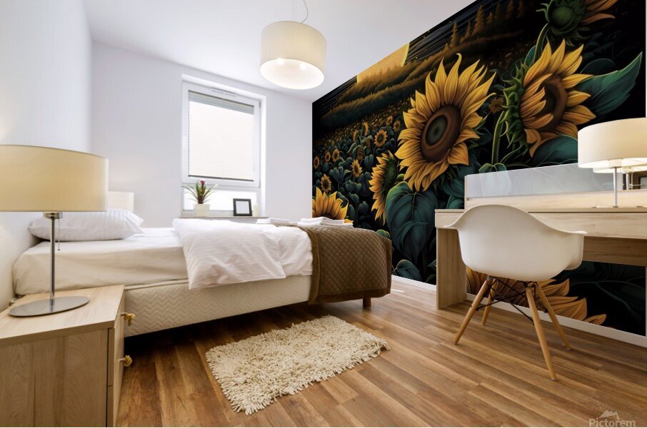 Radiant Sunflower Mural print