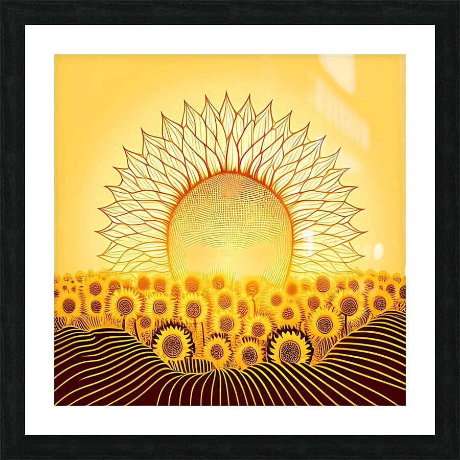 Sunflower Garden Picture Frame print