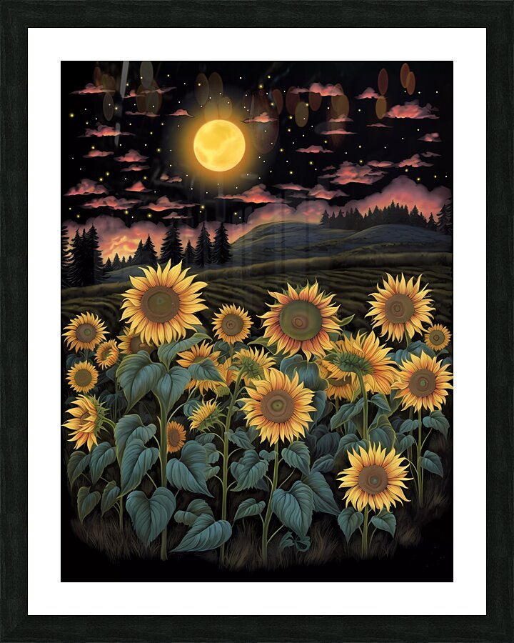 Radiant Sunflower Picture Frame print