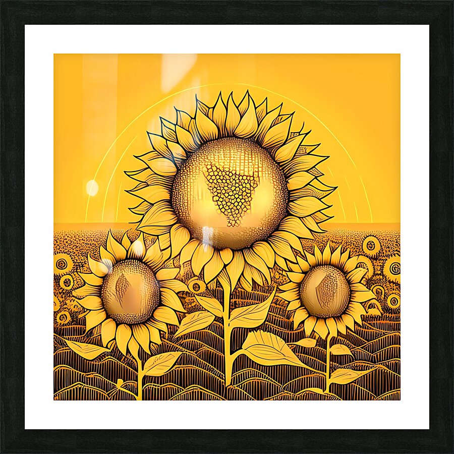 Sunflower Garden Picture Frame print