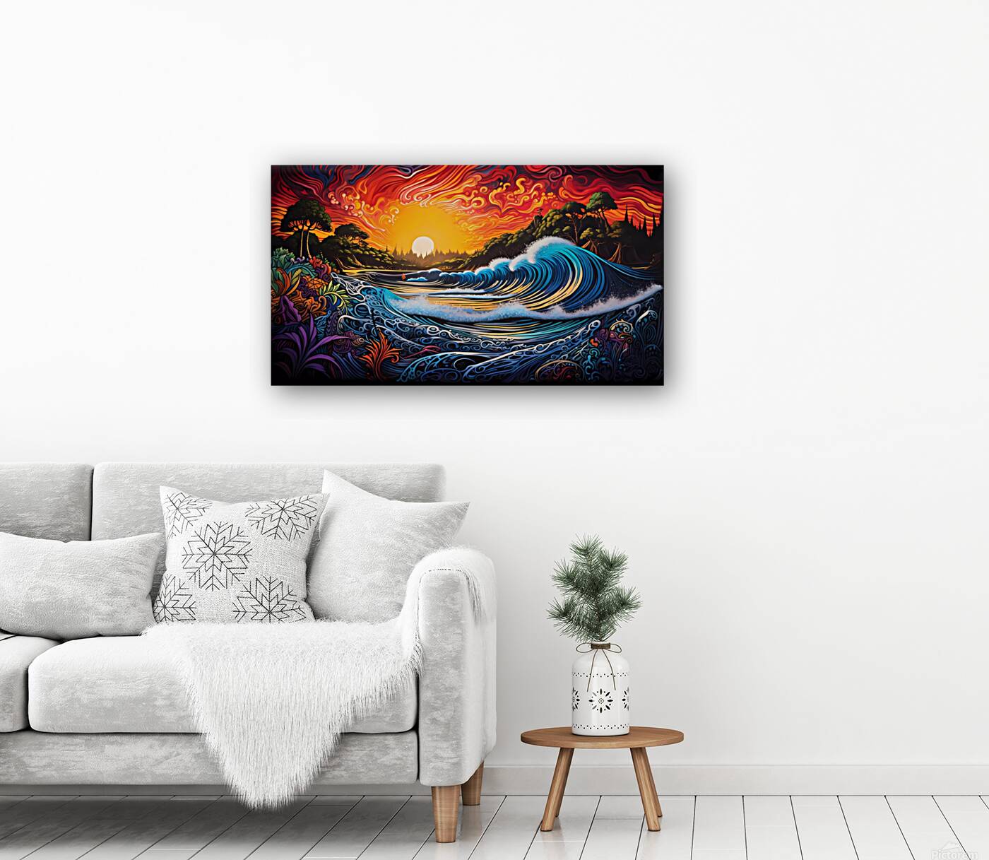 Psychedelic Ocean Waves Reproduction