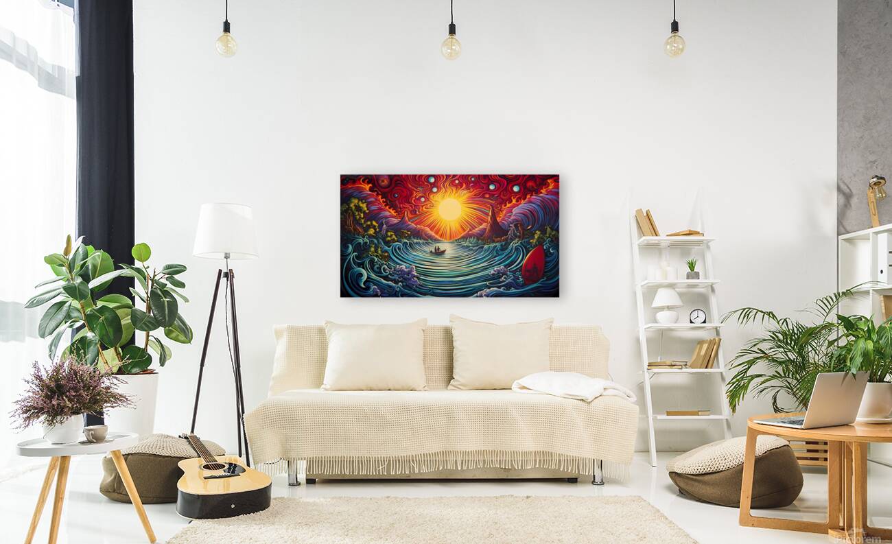Psychedelic Ocean Waves Reproduction