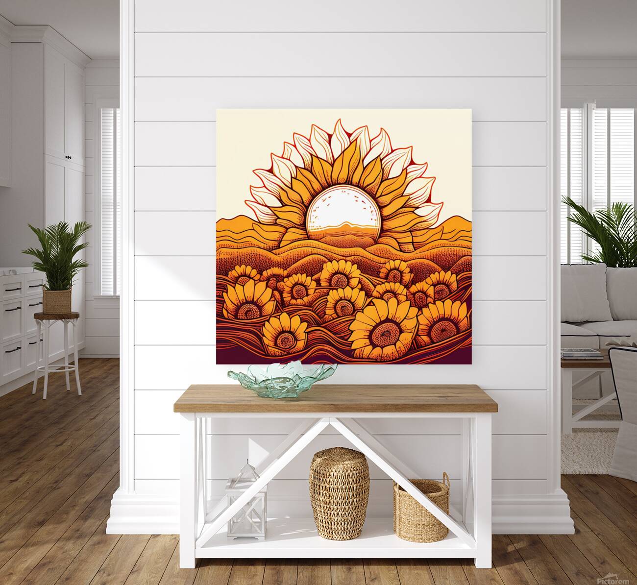 Sunflower Garden Reproduction