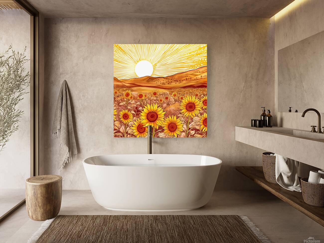Sunflower Garden Reproduction