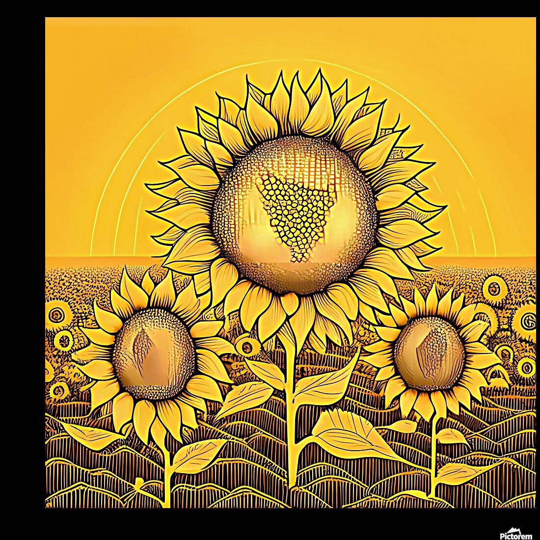 Sunflower Garden Reproduction