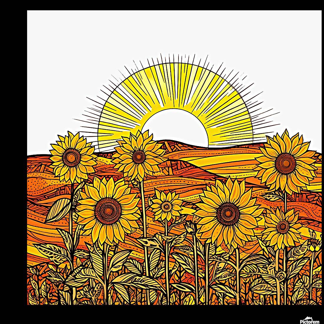 Sunflower Garden Reproduction
