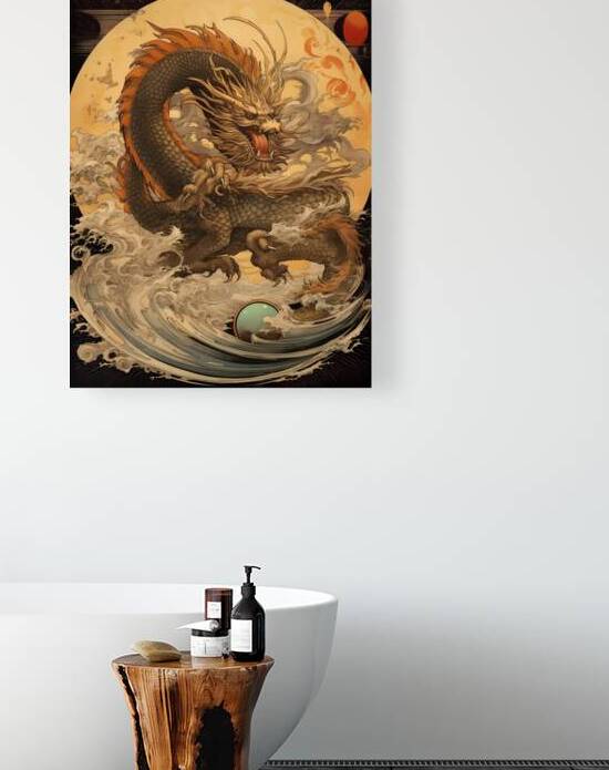 Golden-Scaled Chinese Dragon by Win Hardy