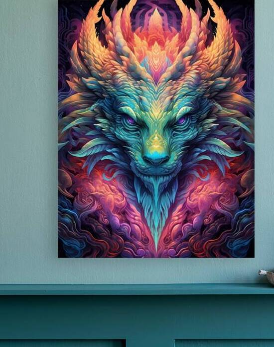 Psychedelic Portrait of a Mythical Creature by Win Hardy