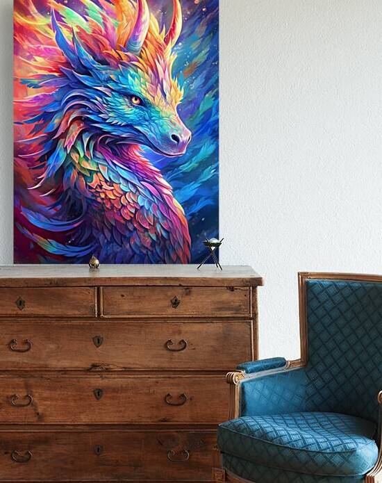 Psychedelic Portrait of a Mythical Creature by Win Hardy