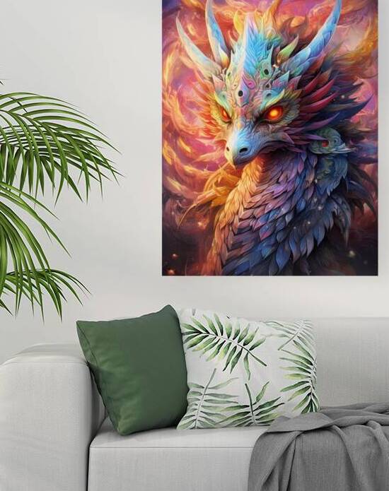 Psychedelic Portrait of a Mythical Creature by Win Hardy