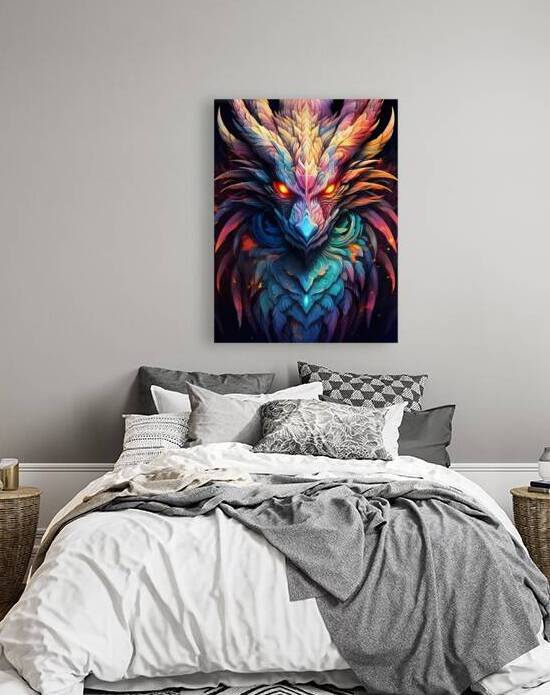 Psychedelic Portrait of a Mythical Creature by Win Hardy