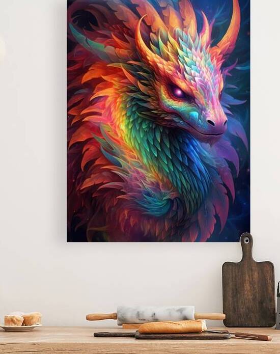 Psychedelic Portrait of a Mythical Creature by Win Hardy